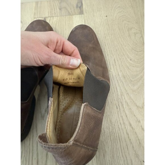 SANDRO Men's Brown Pebbled Leather Chelsea Ankle Pull On Boots Size 10 9.5 - Picture 8 of 8